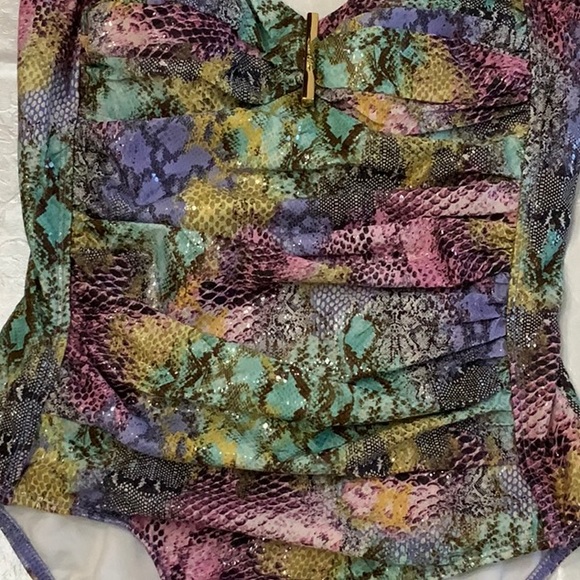 Lisa Blue RAINBOW SERPENT Ruched 1pc - Multi (#22) - Picture 3 of 13